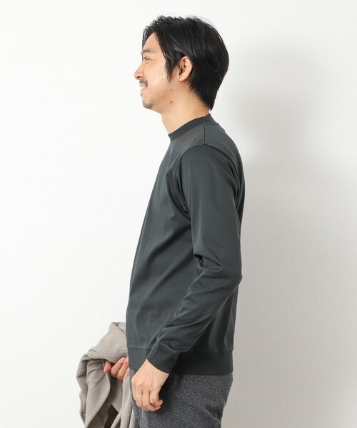 NOLLEY’S(ノーリーズ)の「《ビジカジ対応》シルケットスムース ドレス長袖Tシャツ 25AW(Tシャツ/カットソー・メンズ・キャメル/ホワイト/チャコールグレー/ブルー/ブラック・XL/L/M/S)」の17枚目の写真