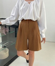 HALEY PESCA | HALEY PESCA/タック入り ベーシックハーフパンツ(スラックス)
