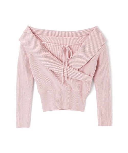 M DOLLY(エムドリー)の「amore ribbon knit tops/アモーレリボンニットトップス(ニット/セーター・レディース・ブラック/ピンク・FREE)」の17枚目の写真