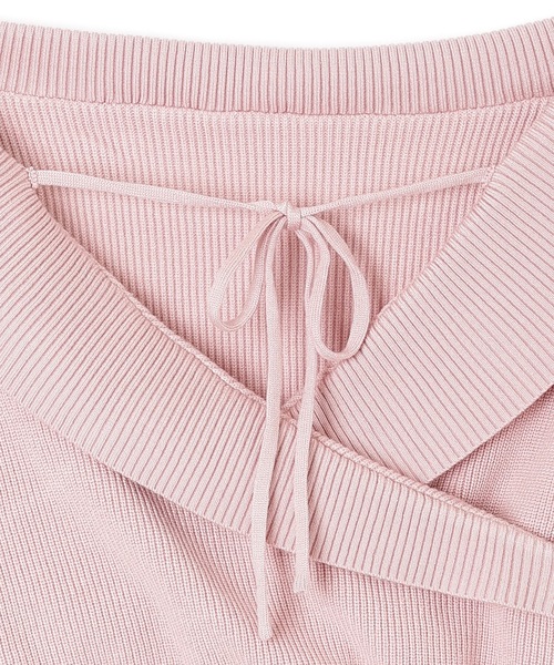 M DOLLY(エムドリー)の「amore ribbon knit tops/アモーレリボンニットトップス(ニット/セーター・レディース・ブラック/ピンク・FREE)」の19枚目の写真