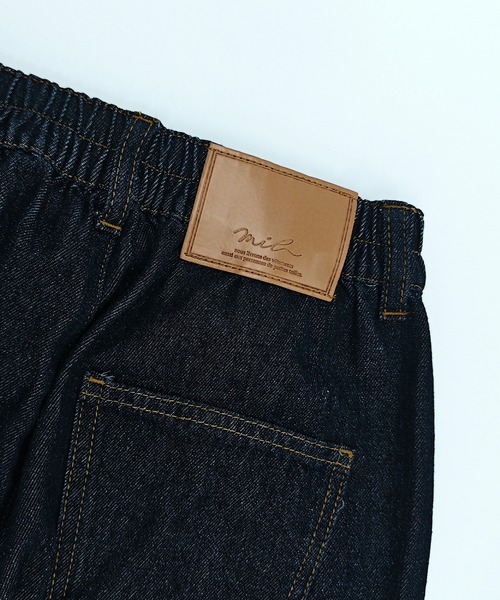 【mi】タックデニムパンツ UN センタータックデニムパンツ(1 BLACK): : ウィメンズ｜PUBLIC