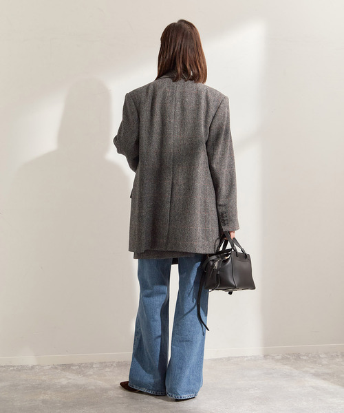 シェットランドウールチェックジャケット（テーラードジャケット