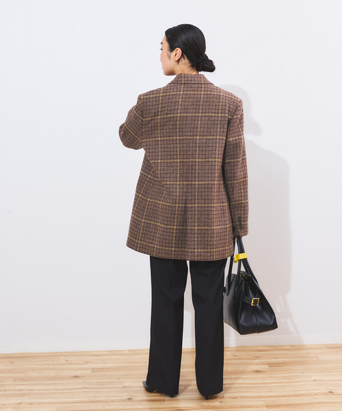 シェットランドウールチェックジャケット（テーラードジャケット