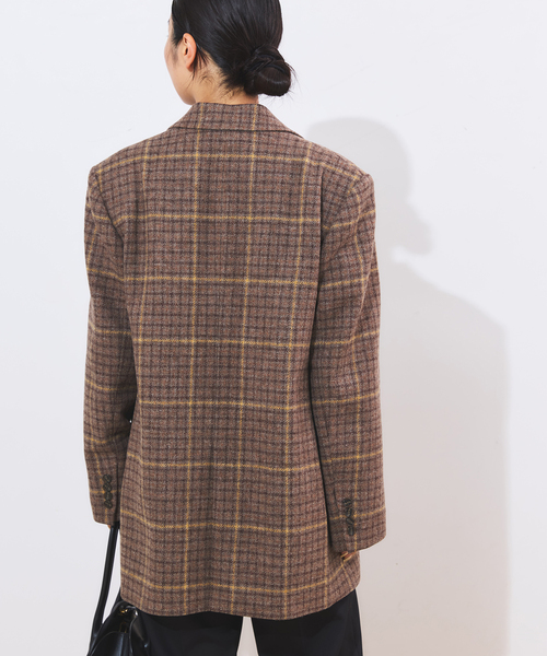シェットランドウールチェックジャケット（テーラードジャケット