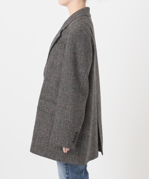 シェットランドウールチェックジャケット（テーラードジャケット