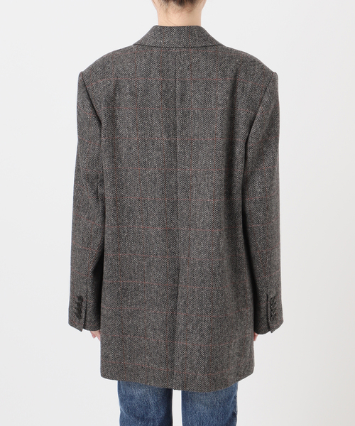 セール】シェットランドウールチェックジャケット（テーラード