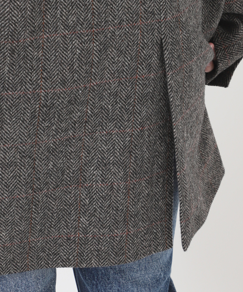 シェットランドウールチェックジャケット（テーラードジャケット