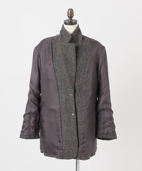 シェットランドウールチェックジャケット（テーラードジャケット