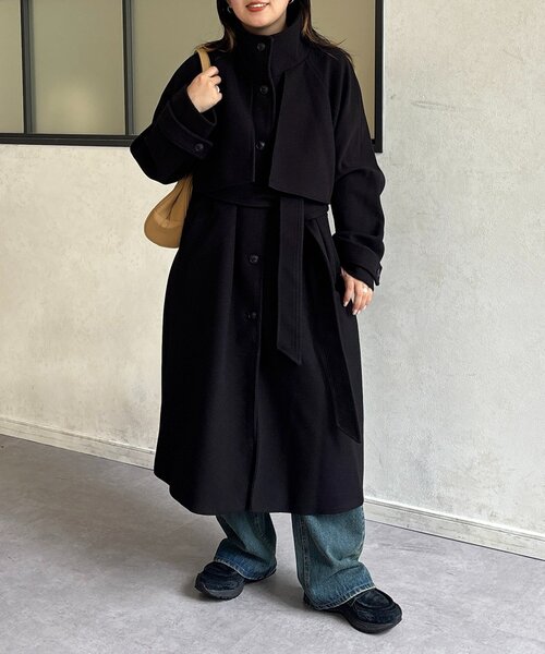 CPCM（シーピーシーエム）の「ケープ付き軽量メルトンスタンドコート