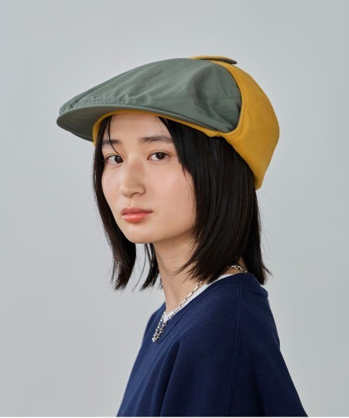 OVERRIDE(オーバーライド)の「OVERRIDE FLEECE LINED HUNTING / オーバーライド(ハンチング/ベレー帽・メンズ・グリーン/ブラック・59cm)」の2枚目の写真