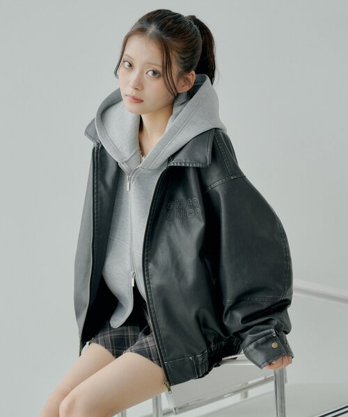 Chico(チコ)の「【ファー取り外し可能】フェイクレザールーズジップブルゾン(ブルゾン・レディース・ブラウン/ブラック/ブラック系その他3/アイボリー/ブラウン系その他3・FREE/MEDIUM)」の15枚目の写真