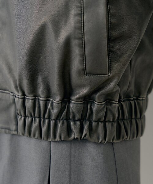 M 新品 Chico ファー取り外し可能 フェイクレザールーズジップブルゾン 秋のマストアイテムはこれ✨ 】 ◾︎ ファー取り外しレザールーズ