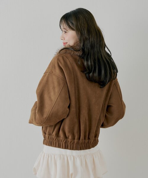 Loose ルース　ヴィンテージ合皮 ファーショートブルゾン Loose/ルース（ルース）の「ヴィンテージ合皮 ファーショート