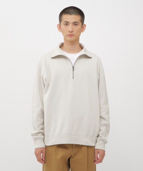 MHL.（エムエイチエル）の「DOUBLE FACE SOFT COTTON JERSEY（Tシャツ/カットソー・メンズ・オフホワイト/ターコイズブルー・LARGE/MEDIUM）」の2枚目の写真