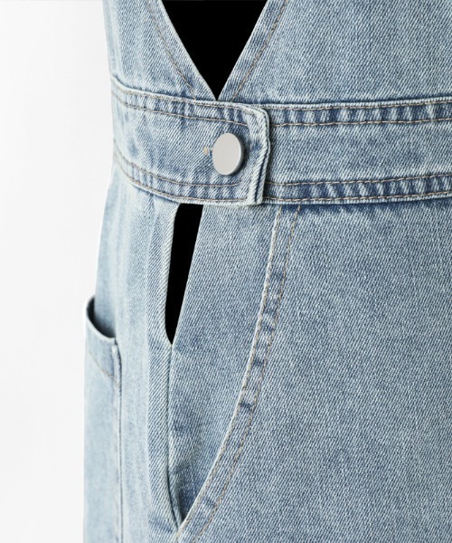 セール】デニムサロペット ワイド サロペット デニム パンツ