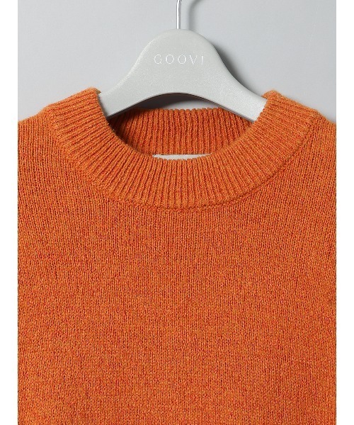 SUIT SQUARE（スーツスクエア）の「GOOVI モックネックニット 長袖 ウォッシャブル 和紙×ラムズウールブレンド（ニット/セーター・メンズ・パープル系/レッド系/オレンジ系・1/2/3）」の17枚目の写真