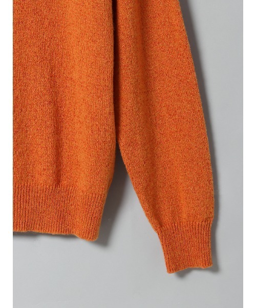 SUIT SQUARE（スーツスクエア）の「GOOVI モックネックニット 長袖 ウォッシャブル 和紙×ラムズウールブレンド（ニット/セーター・メンズ・パープル系/レッド系/オレンジ系・1/2/3）」の19枚目の写真