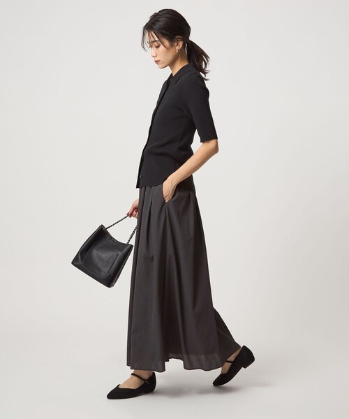 green label relaxing（グリーンレーベルリラクシング）の「エアリー ギャザー スカート 2（スカート・レディース・ライトグレー/ダークグレー/ダークブラウン・36/38）」の15枚目の写真