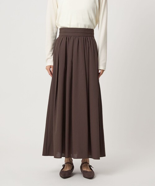green label relaxing（グリーンレーベルリラクシング）の「エアリー ギャザー スカート 2（スカート・レディース・ライトグレー/ダークグレー/ダークブラウン・36/38）」の16枚目の写真