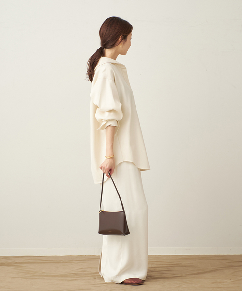 plage(プラージュ)の「ダブルクロスフォルム ブラウス(シャツ/ブラウス・レディース・キャメル/アイボリー・FREE)」の6枚目の写真