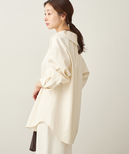 plage(プラージュ)の「ダブルクロスフォルム ブラウス(シャツ/ブラウス・レディース・キャメル/アイボリー・FREE)」の10枚目の写真