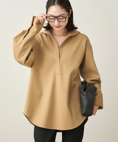 plage(プラージュ)の「ダブルクロスフォルム ブラウス(シャツ/ブラウス・レディース・キャメル/アイボリー・FREE)」の15枚目の写真