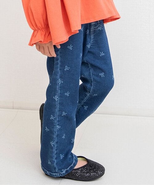 BREEZE（ブリーズ）の「【ジュニア対応】ソウガラフレアエブリパンツ（その他パンツ・キッズ・インディゴブルー/ピンク/オリーブ/アイボリー・110/90/140/130/120/100/80）」の8枚目の写真