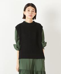 MELROSE claire（メルローズ クレール）の「【コットンアクリル変わり編みクルーベスト】（ベスト）」