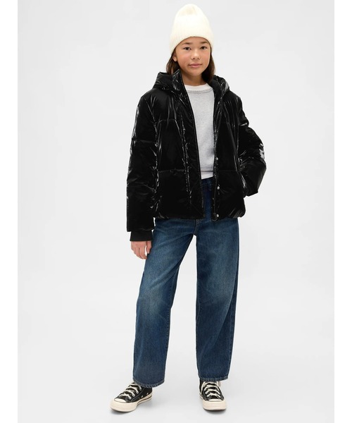 GAP ブラック パファージャケット 160 GAP パファージャケット キッズ 160(XXL) GAPKids リバーシブル