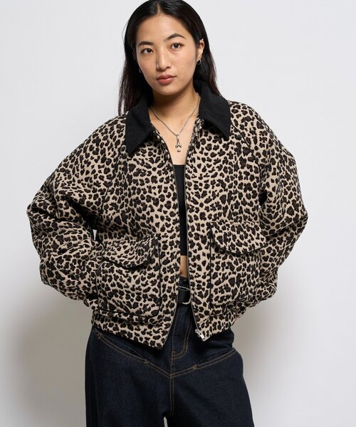 冬大セール❗️maturely♥フラワージャガードフリンジジャケット セール】LEOPARD JACQUARD BLOUSON（ブルゾン）｜WHO'S WHO gallery