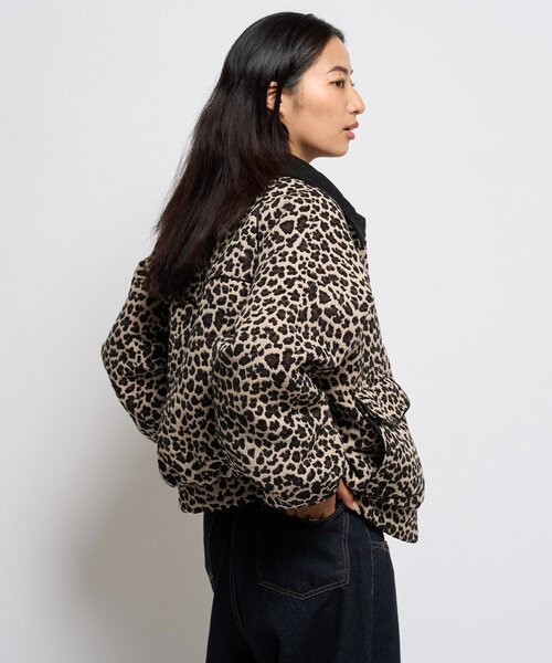 WHO'S WHO gallery（フーズフーギャラリー）の「LEOPARD JACQUARD BLOUSON（ブルゾン・レディース・ベージュ/ブラック・FREE）」の7枚目の写真
