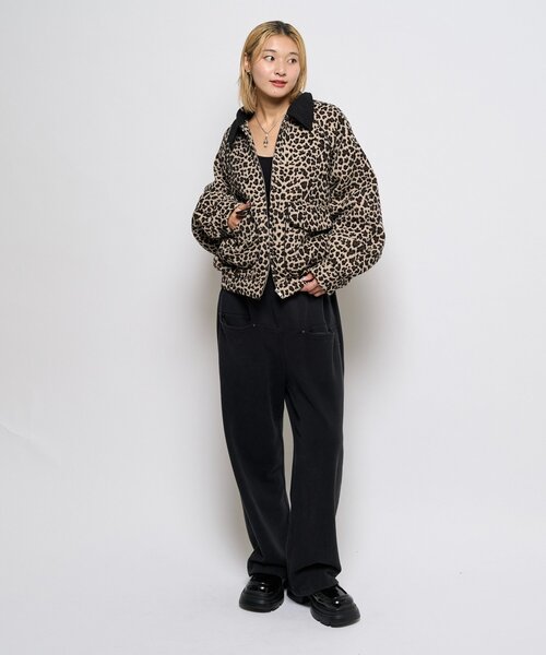 WHO'S WHO gallery（フーズフーギャラリー）の「LEOPARD JACQUARD BLOUSON（ブルゾン・レディース・ベージュ/ブラック・FREE）」の11枚目の写真