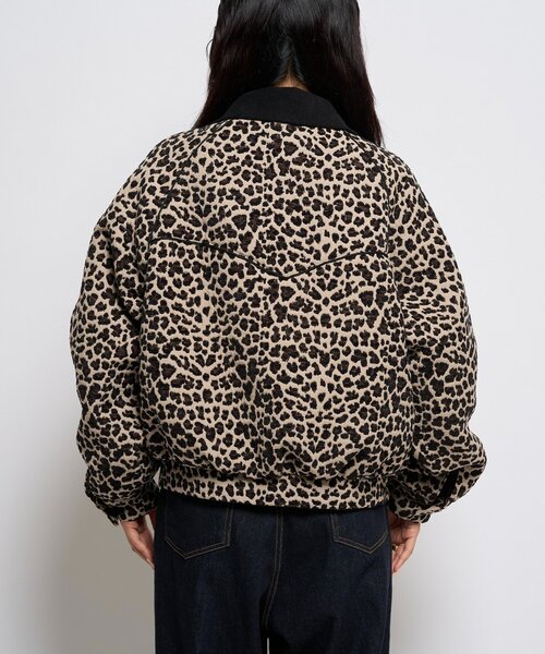WHO'S WHO gallery（フーズフーギャラリー）の「LEOPARD JACQUARD BLOUSON（ブルゾン・レディース・ベージュ/ブラック・FREE）」の14枚目の写真