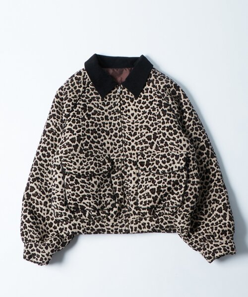 WHO'S WHO gallery（フーズフーギャラリー）の「LEOPARD JACQUARD BLOUSON（ブルゾン・レディース・ベージュ/ブラック・FREE）」の16枚目の写真