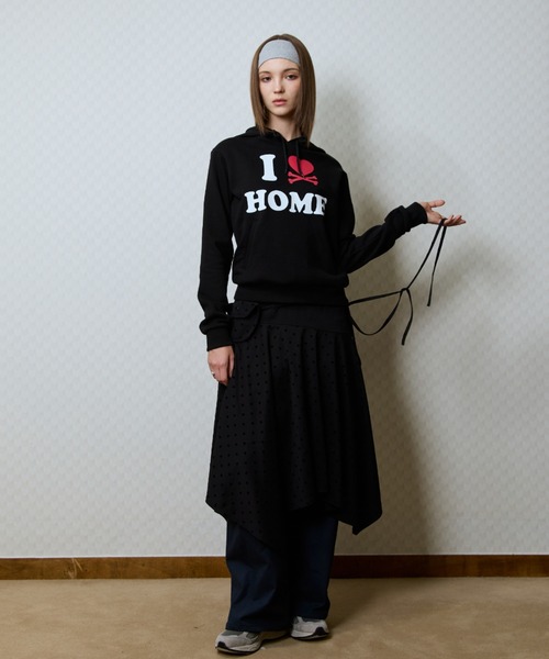 LUVISTRUE(ラヴイズトゥルー)の「GT I LOVE HOME HOOD TEE(パーカー・レディース・カモフラージュ/ブラック・FREE)」の6枚目の写真