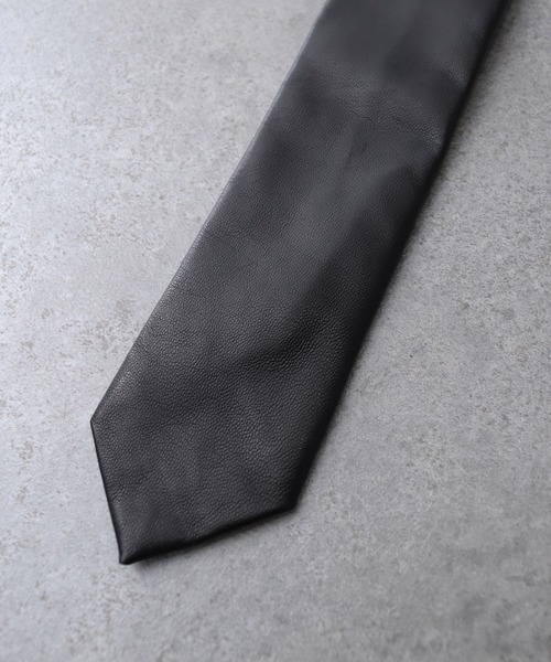 ADAMPATEK/アダムパテック】リアルレザー ナロータイ（ネクタイ