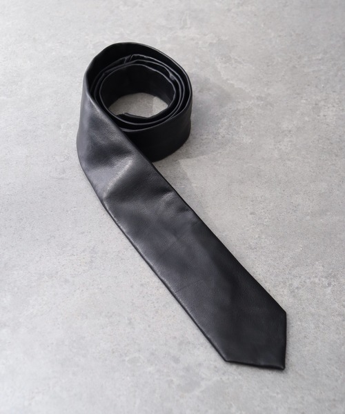 ADAMPATEK/アダムパテック】リアルレザー ナロータイ（ネクタイ