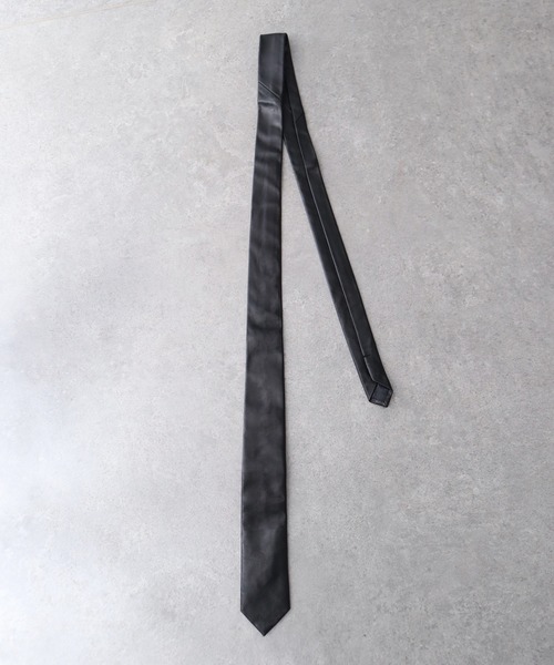 ADAMPATEK/アダムパテック】リアルレザー ナロータイ（ネクタイ