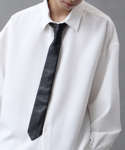 ADAMPATEK/アダムパテック】リアルレザー ナロータイ（ネクタイ