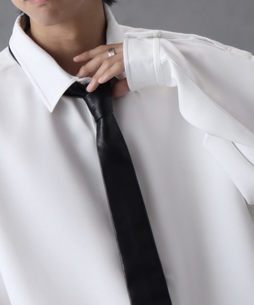 ADAMPATEK/アダムパテック】リアルレザー ナロータイ（ネクタイ