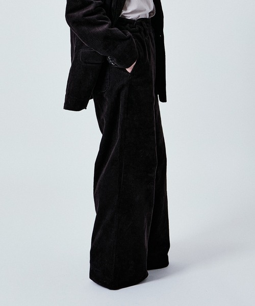 M TO R（ムウトアール）の「2WAY WAIST GATHER CORD PANTS UNISEX (SETUP対応)（その他パンツ・レディース・ベージュ/ネイビー/ダークブラウン・36/38/40/42）」の2枚目の写真