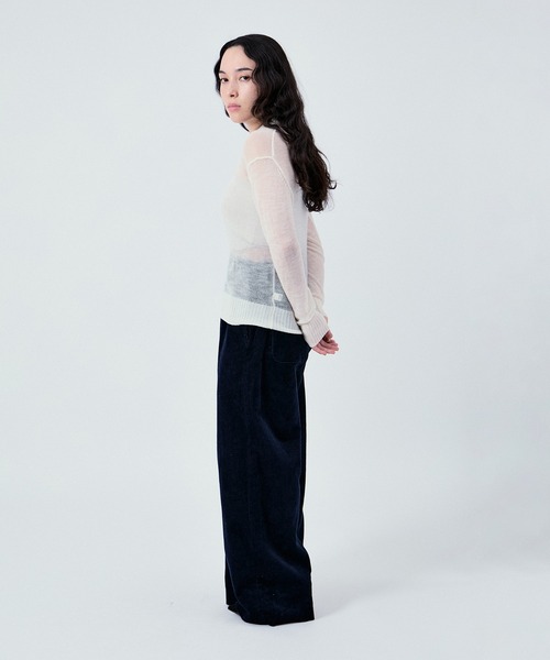 M TO R（ムウトアール）の「2WAY WAIST GATHER CORD PANTS UNISEX (SETUP対応)（その他パンツ・レディース・ベージュ/ネイビー/ダークブラウン・36/38/40/42）」の7枚目の写真