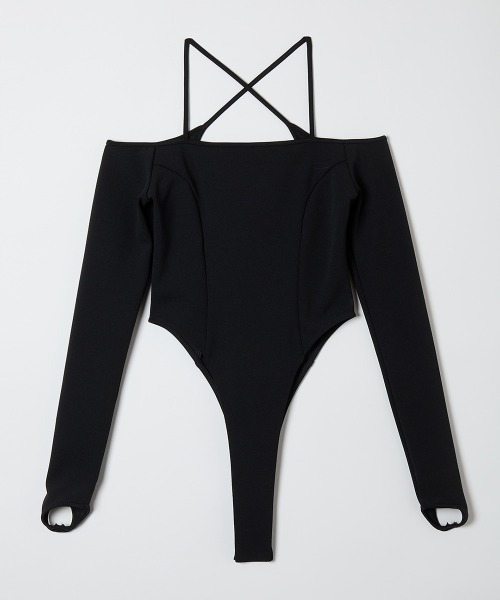 TELOPLAN(テーロプラン)の「【TELOPLAN】Alice Bodysuit / アリスボディースーツ(Tシャツ/カットソー・レディース・ホワイト/チャコールグレー/ブラック・SMALL/MEDIUM)」の5枚目の写真