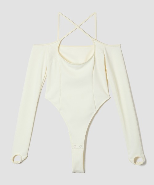 TELOPLAN(テーロプラン)の「【TELOPLAN】Alice Bodysuit / アリスボディースーツ(Tシャツ/カットソー・レディース・ホワイト/チャコールグレー/ブラック・SMALL/MEDIUM)」の9枚目の写真