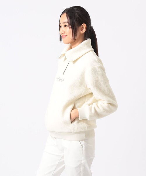 BEAMS GOLF(ビームスゴルフ)の「ORANGE LABEL / ボア ハーフジップ プルオーバー(ブルゾン・レディース・ホワイト/ベージュ/ブラック・MEDIUM/LARGE/SMALL)」の14枚目の写真