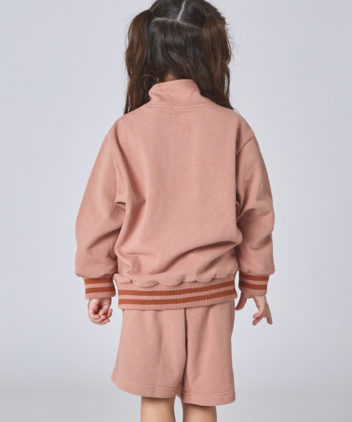 pairmanon(ペアマノン)の「【サラッとスウェット】ユニセックス 刺繍入り ハーフジップ&ハーフパンツ セットアップ(セットアップ・キッズ・オレンジ系その他/ブラック/グレー・90/100/110/120/130/140/150)」の8枚目の写真