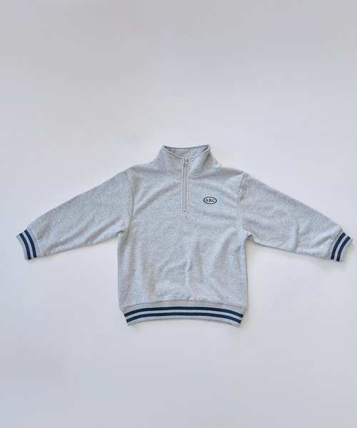 pairmanon(ペアマノン)の「【サラッとスウェット】ユニセックス 刺繍入り ハーフジップ&ハーフパンツ セットアップ(セットアップ・キッズ・オレンジ系その他/ブラック/グレー・90/100/110/120/130/140/150)」の6枚目の写真