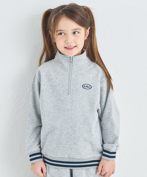 pairmanon(ペアマノン)の「【サラッとスウェット】ユニセックス 刺繍入り ハーフジップ&ハーフパンツ セットアップ(セットアップ・キッズ・オレンジ系その他/ブラック/グレー・90/100/110/120/130/140/150)」の19枚目の写真