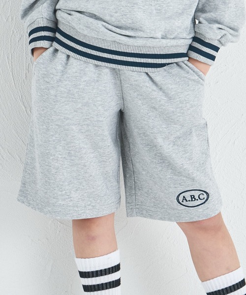 pairmanon(ペアマノン)の「【サラッとスウェット】ユニセックス 刺繍入り ハーフジップ&ハーフパンツ セットアップ(セットアップ・キッズ・オレンジ系その他/ブラック/グレー・90/100/110/120/130/140/150)」の20枚目の写真