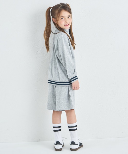 pairmanon(ペアマノン)の「【サラッとスウェット】ユニセックス 刺繍入り ハーフジップ&ハーフパンツ セットアップ(セットアップ・キッズ・オレンジ系その他/ブラック/グレー・90/100/110/120/130/140/150)」の22枚目の写真